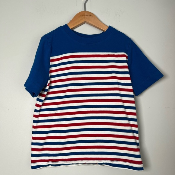 Hanna Andersson Blue, Red & White Short Sleeve Tee Boys 4 - Picture 1 of 4